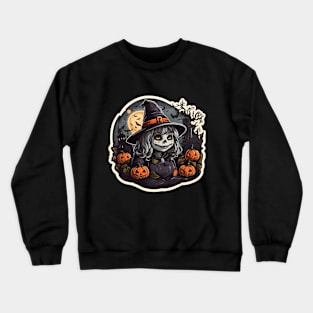 Halloween Monsters Cute Witch Crewneck Sweatshirt